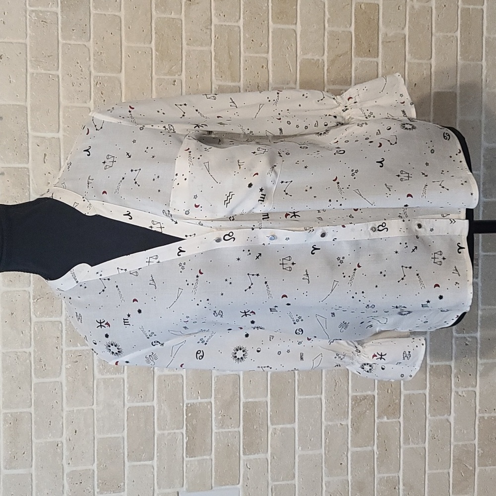 1ft Light Viscose 3/4 Sleeve Summer Blouse (Sz S)